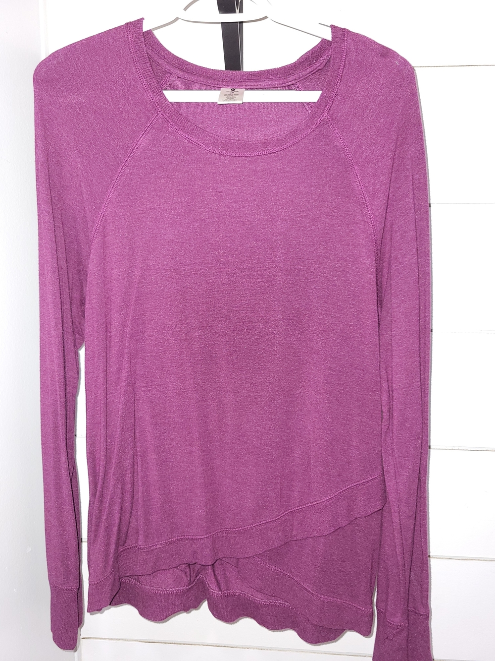 Women’s Long Sleeve Purple Crewneck Top